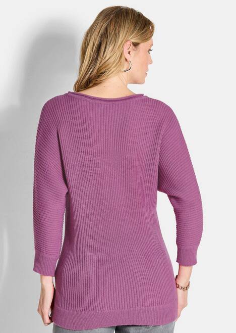 Fledermausärmel-Pullover, Schurwolle