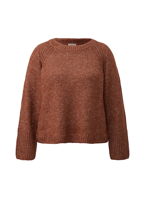 Raglanpullover mit Rippdetails