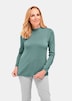 Eleganter Ajourpullover mit Stehbund