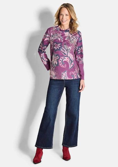 Langarmshirt im Paisley-Design