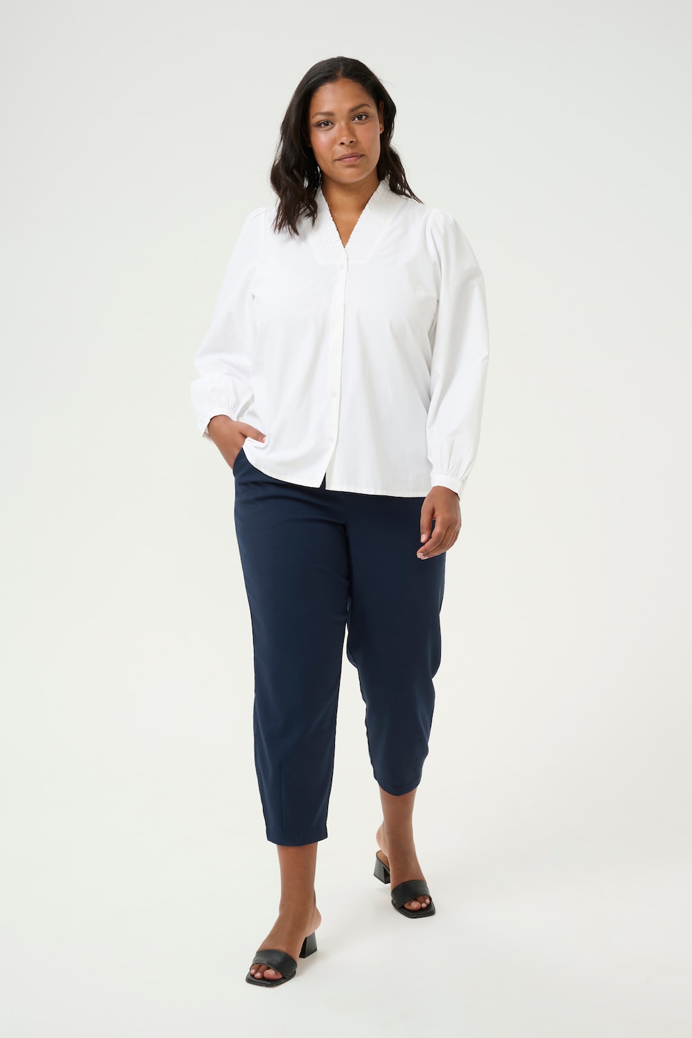 Langarm-Bluse Regular fit