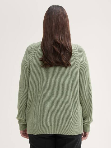 Strickpullover mit Stehkragen