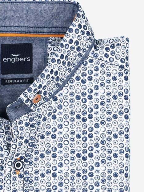 engbers Herren Langarm-Hemd gemustert , Hellblau