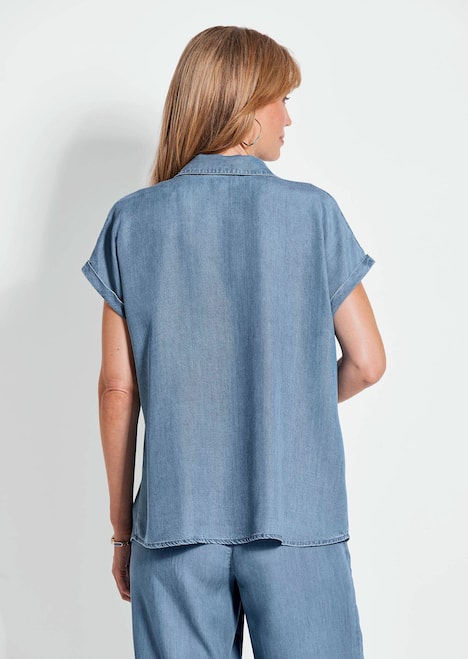Leichte Bluse in Denim-Optik für Damen