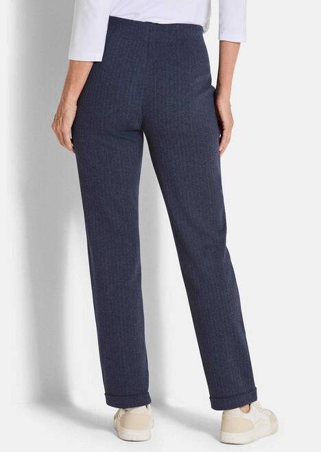 GOLDNER Broek CARLA Broek CARLA met visgraatmotief