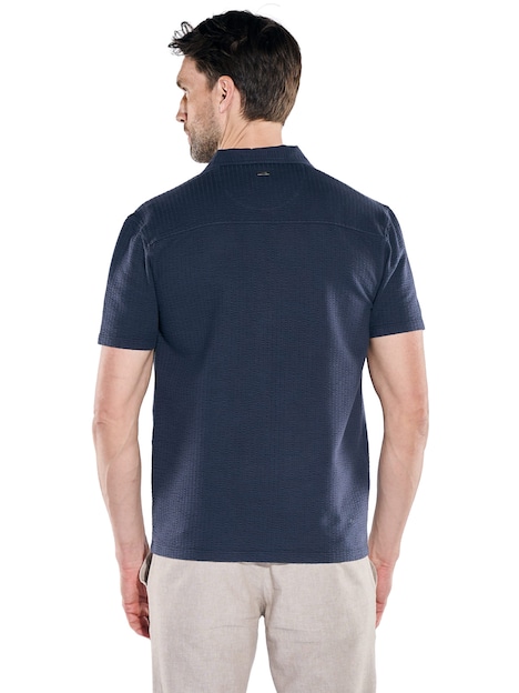 Herren Overshirt mit Reißverschluss , Saphirblau
