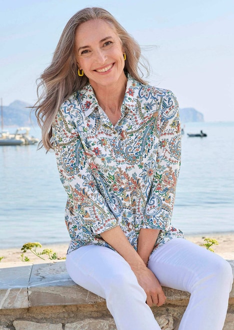 Bedrukte blouse met paisleypatroon