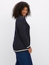 Langarm-Pullover Langarm-Pullover mit Kontrast-Details Langarm