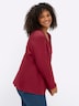 Langarm-Shirt Langarmshirt mit Spitze am V-Ausschnitt Langarm keine Angabe