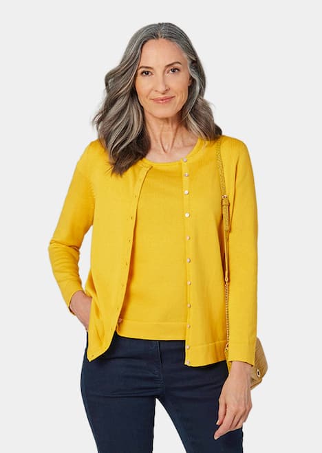 Figurnahes Twin-Set aus Pima-Baumwolle