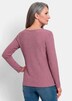 Langarm Melange Jersey-Oberteil