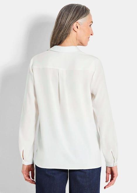 Zeitlose Viskosebluse mit Hemdkragen