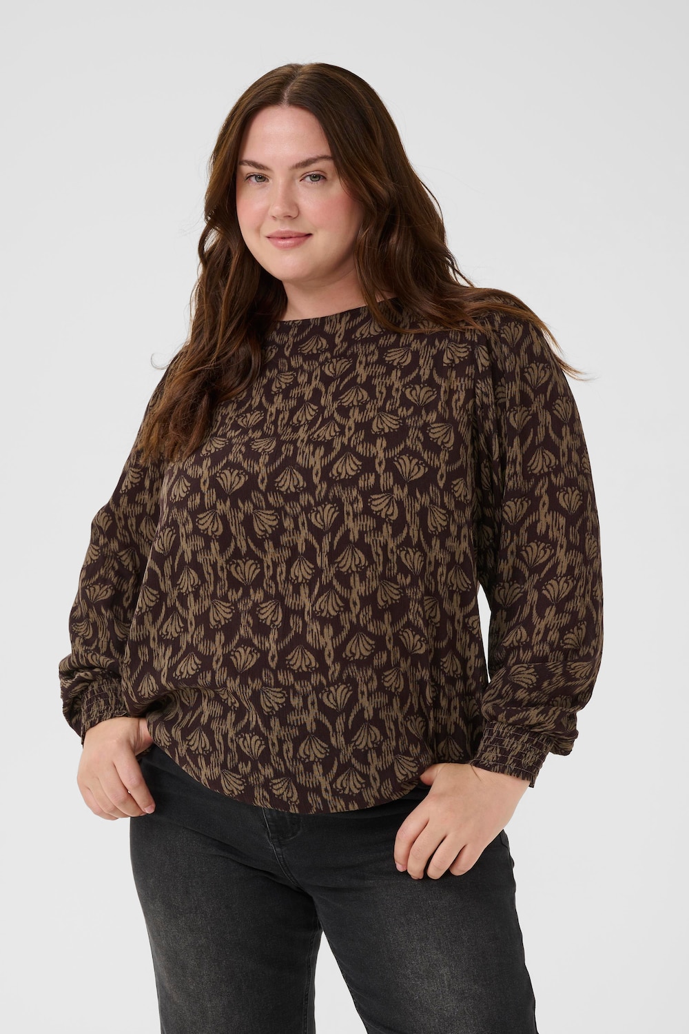 Langarm-Bluse Regular fit