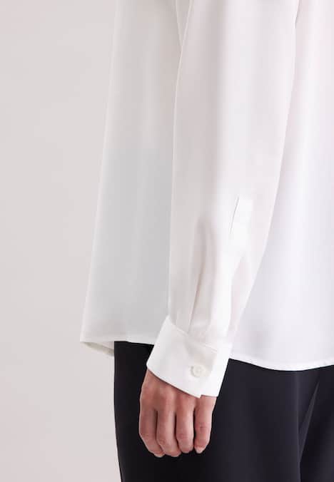 Damen Stehkragenbluse - Uni