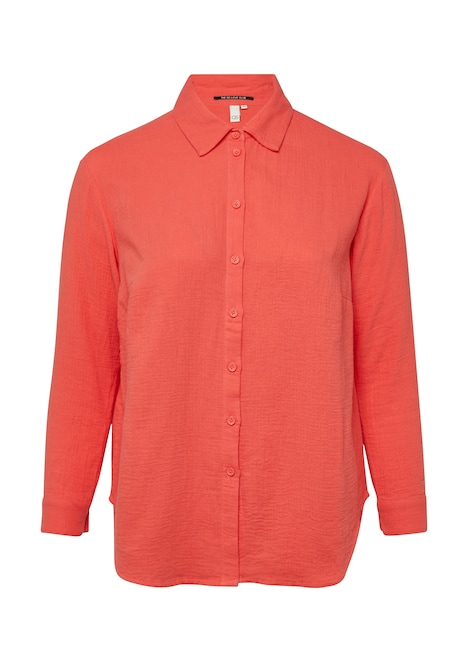 Musselin Bluse mit überschnittener Schuler