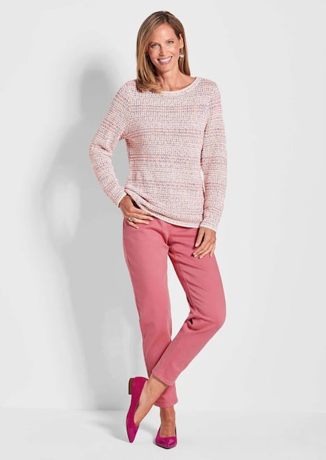 Multicolor 3D-Optik mit U-Boot-Ausschnitt