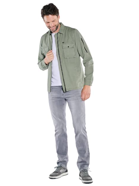 engbers Herren Overshirt uni , Gruen