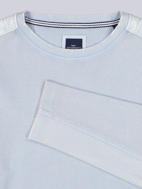 engbers Herren Langarm-Shirt meliert , Hellblau