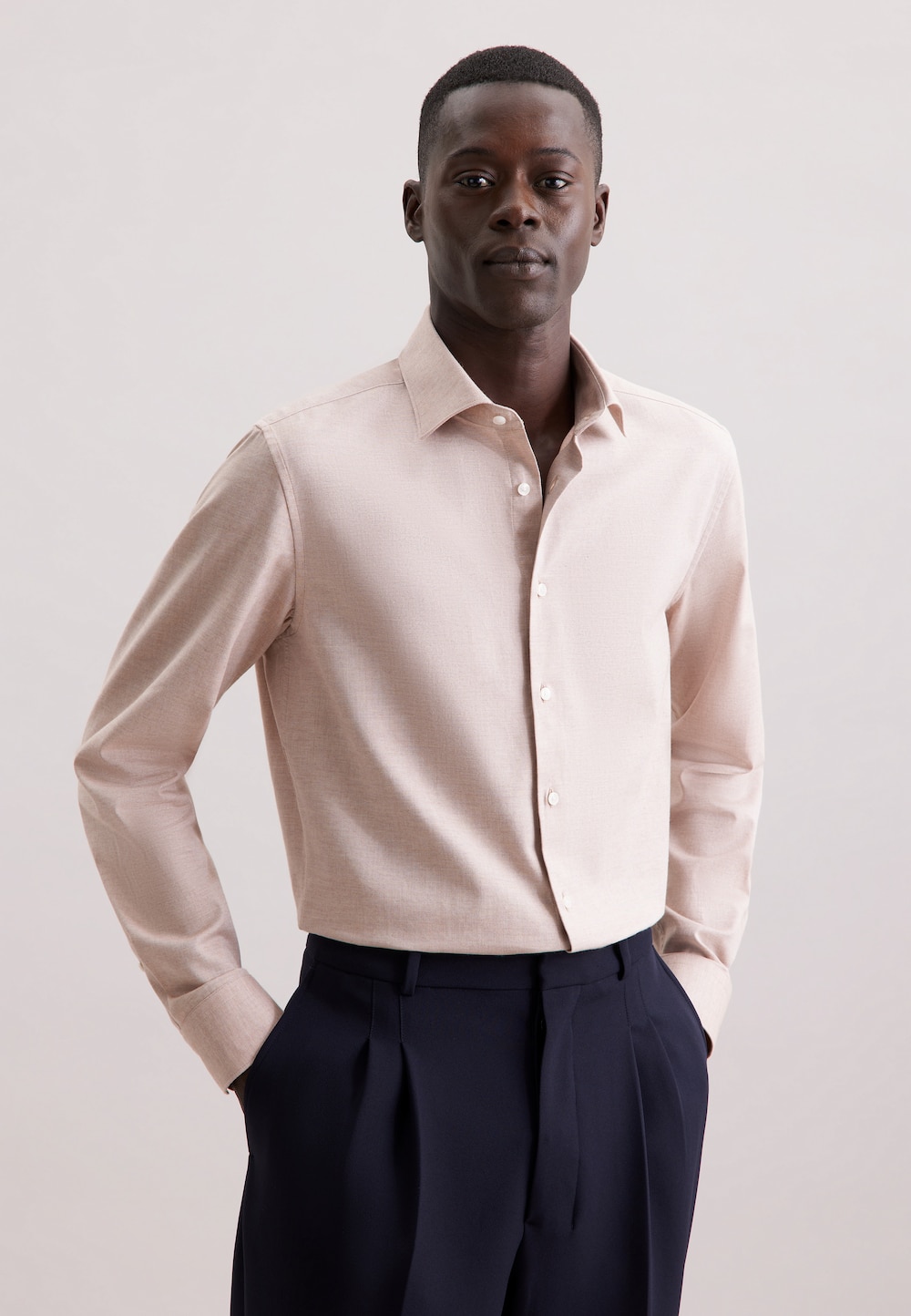 Herren Flanellhemd - Uni