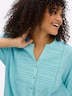 3/4-Arm-Bluse 3/4-Arm Ohne Kragen