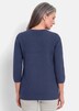 Halbarm Baumwollpullover mit Struktur