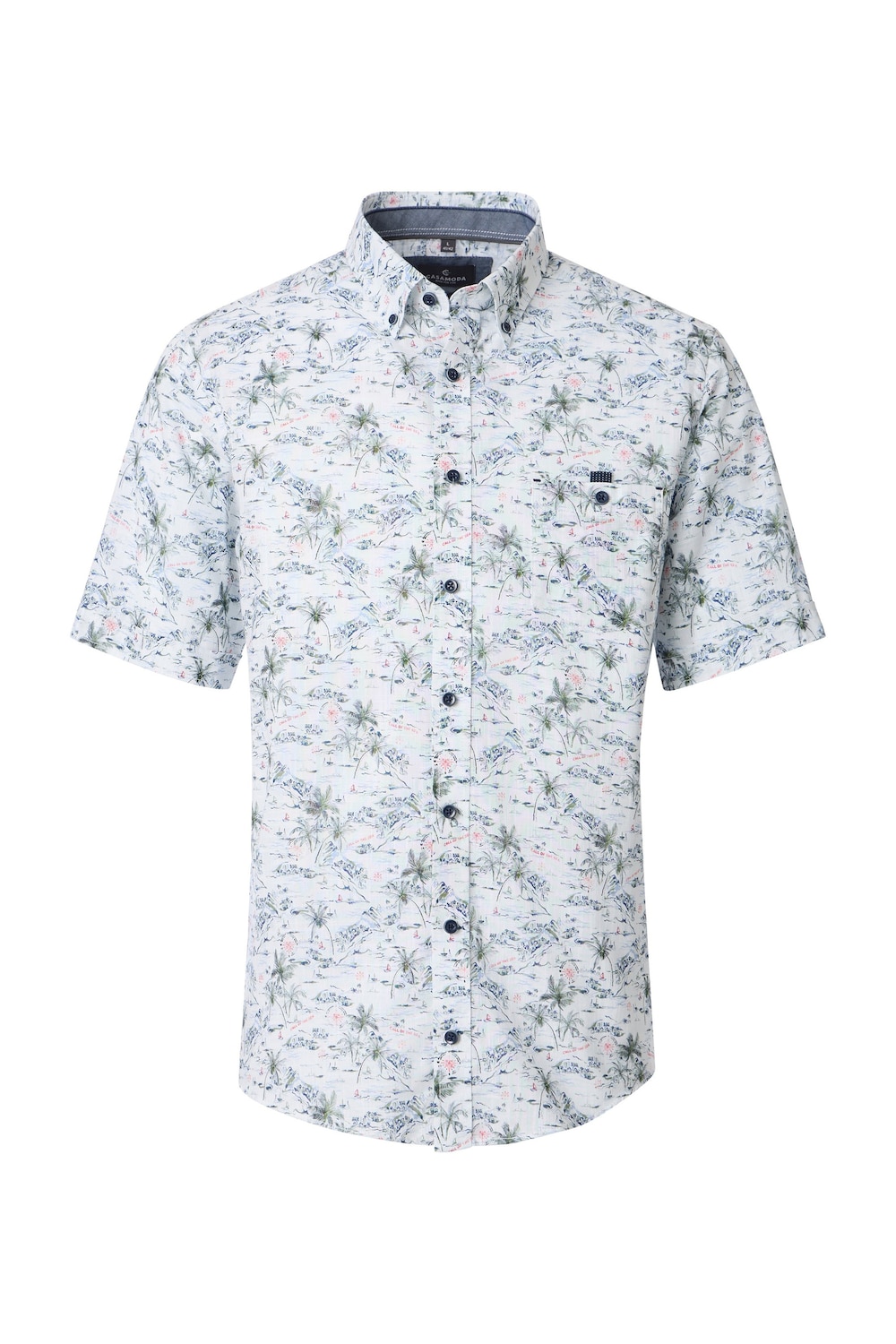 Freizeithemd Kurzarm Print Casual Fit