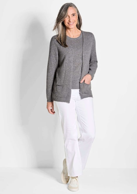 GOLDNER Lang tricot jasje van kasjmier Lang tricot jasje van kasjmier