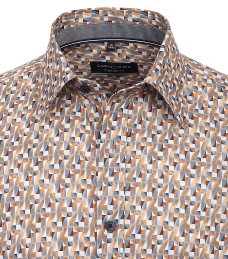 Freizeithemd Kurzarm Print Comfort Fit