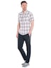 Herren Karohemd aus Leno-Ware , Bordeaux