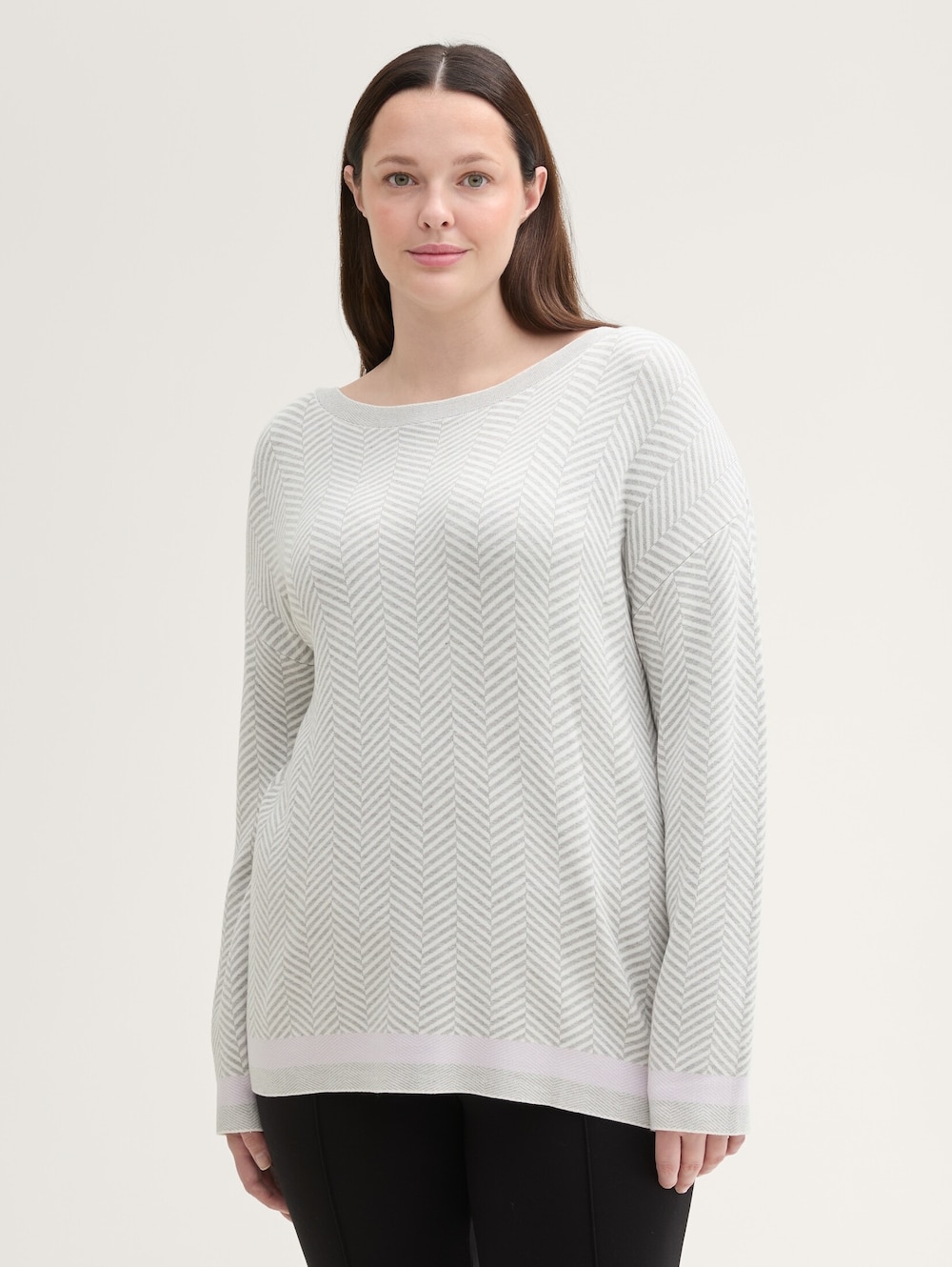 Pullover mit Fischgrätenmuster