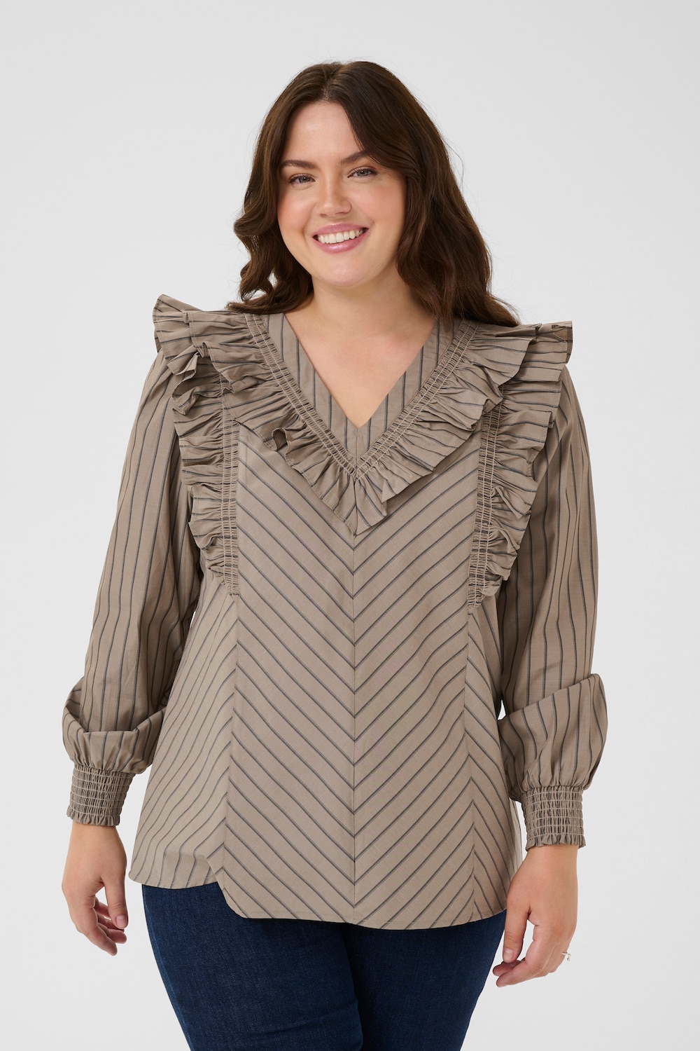 Langarm-Bluse Regular fit