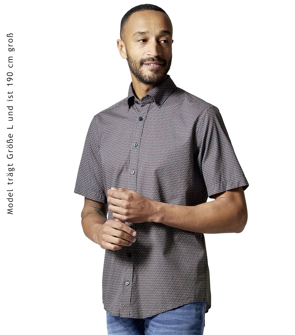 CASAMODA Freizeithemd Kurzarm Print Comfort Fit