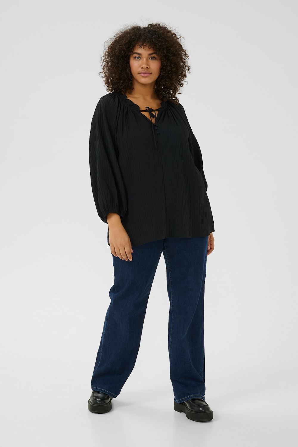 Langarm-Bluse Regular fit