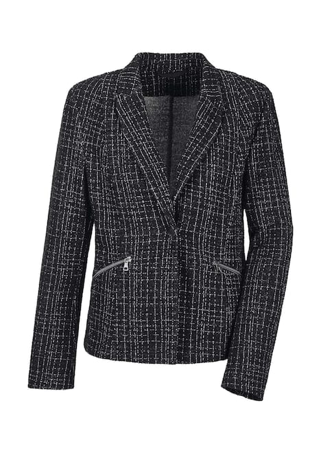 GOLDNER Blazer Jersey blazer in tweedlook