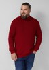 Strukturmix-Pullover aus reiner Baumwolle mit Rollkragen
