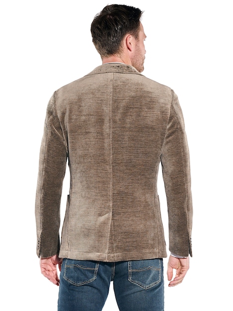 Herren Freizeit-Sakko in Cord-Optik , Khaki