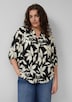 Strukturierte Bluse mit weitem Ärmel