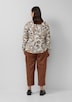 Strukturierte Viskosemix-Bluse mit All-over-Print