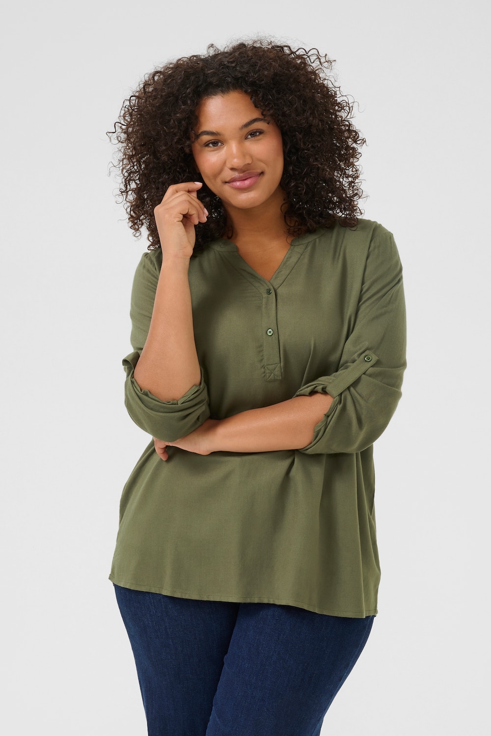 Langarm-Bluse Regular fit