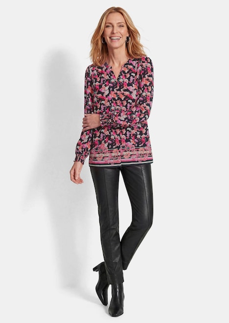 Viscose blouse met all-overprint