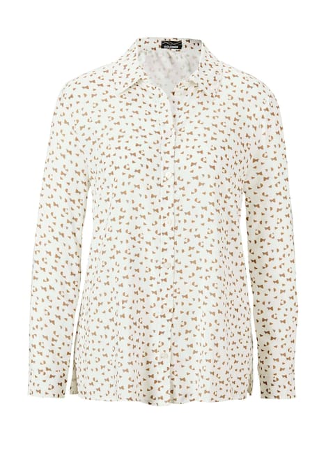 Druckbluse mit Hemdblusenkragen