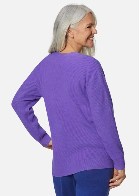 Kaschmirpullover mit V-Ausschnitt