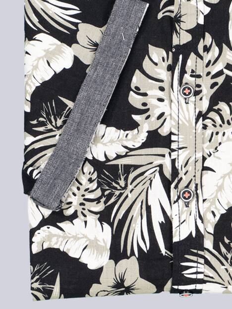 engbers Herren Kurzarm-Hemd gemustert , Oliv