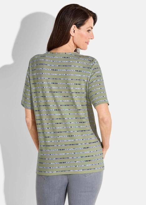 Jersey shirt met streeppatroon