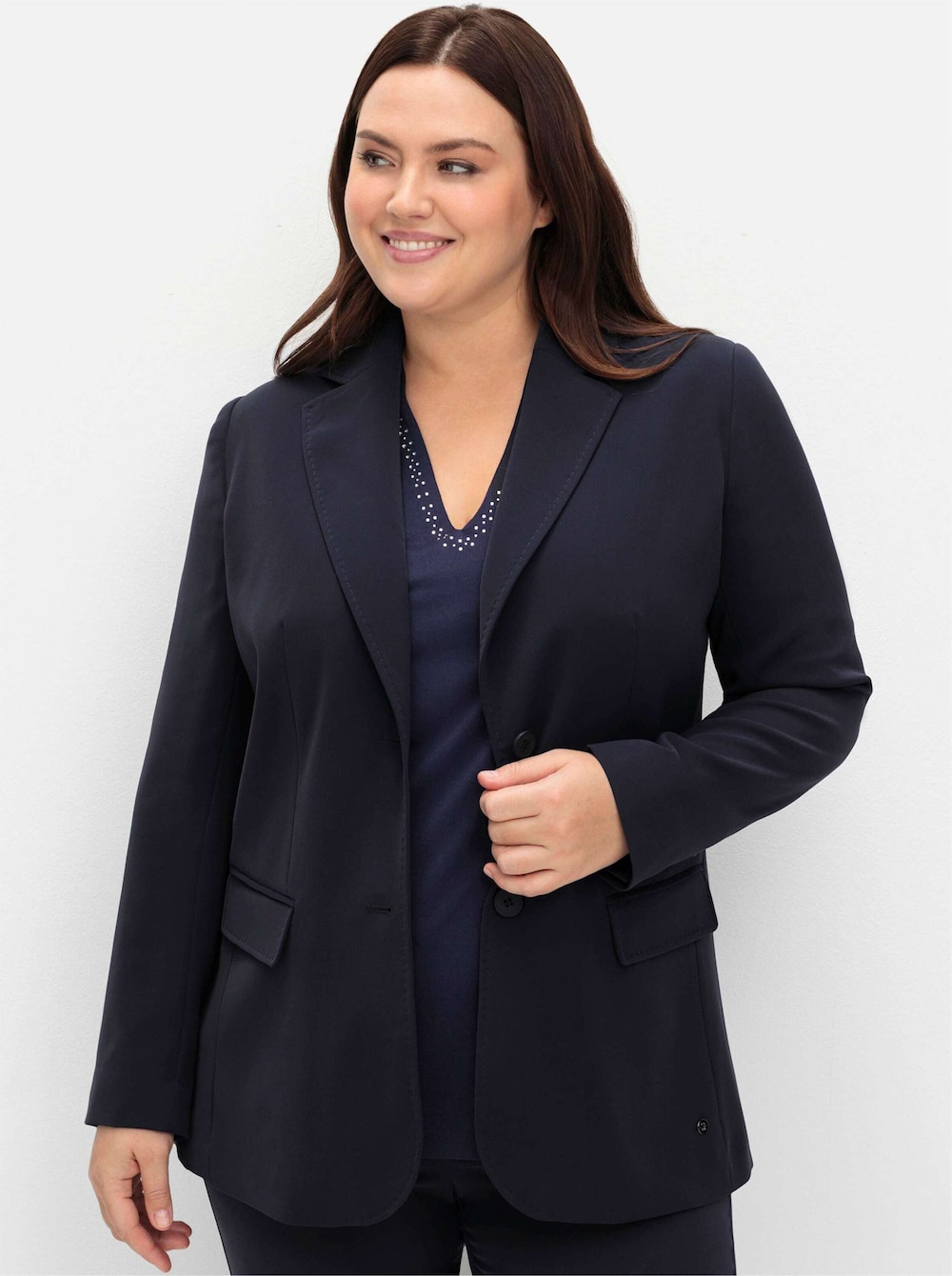 Blazer Langarm Uni Reverskragen