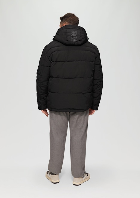 Wasserabweisende Steppjacke mit abnehmbarer Kapuze