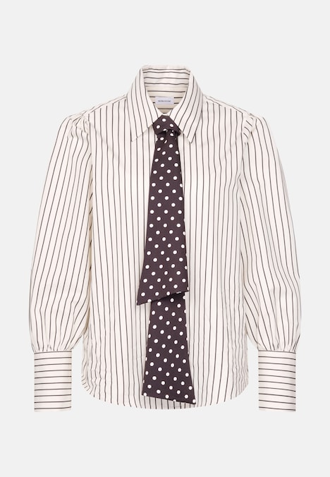 Damen Ausgestellte Bluse - Geometrische Muster