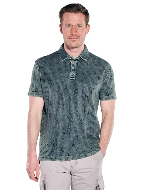 Herren Poloshirt aus Baumwolle , Saphirblau