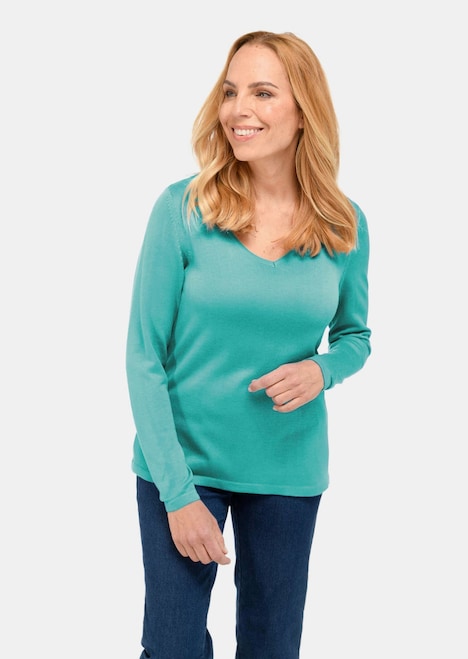 Unkomplizierter Pullover mit V-Ausschnitt
