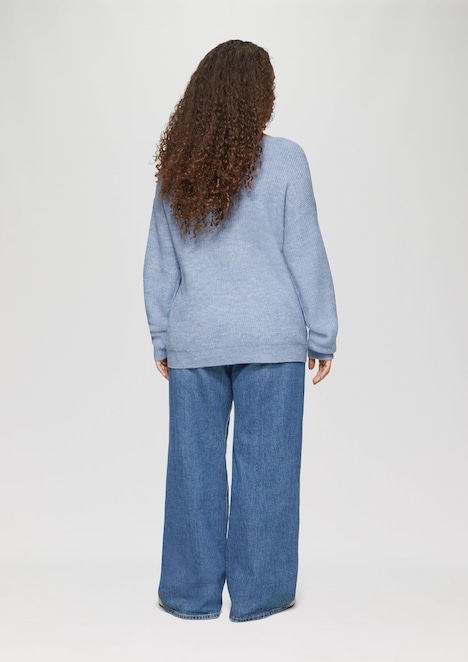 Weicher Pullover mit Rippstruktur